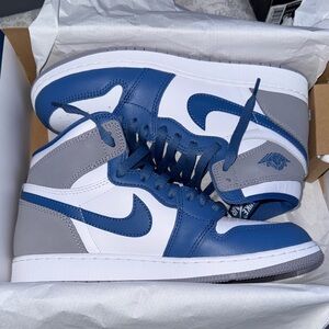 Nike Blue and Gray High-Top Sneakers
